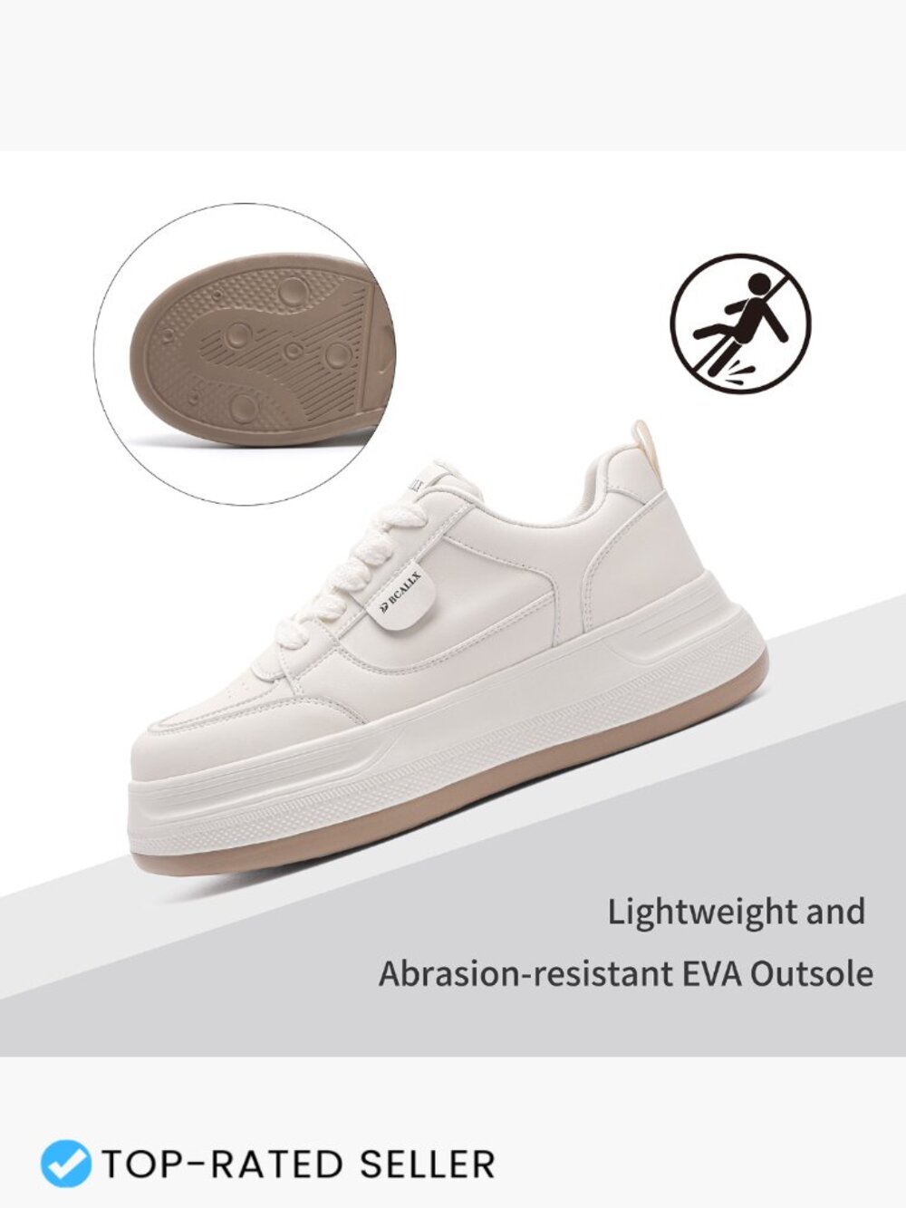 Women's Platform Sneakers Lightweight Lace Up Chunky Sole Casual Fashion Shoes - Picture 6 of 7